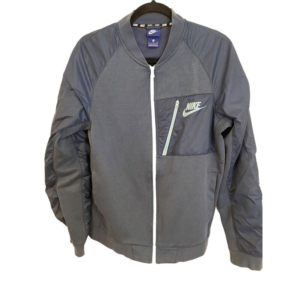 Nike Men’s Small Blue Gray Lightweight Full Zip Warm Up Jacket. No Flaws.